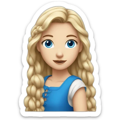 an Europe girl with blue eyes sticker