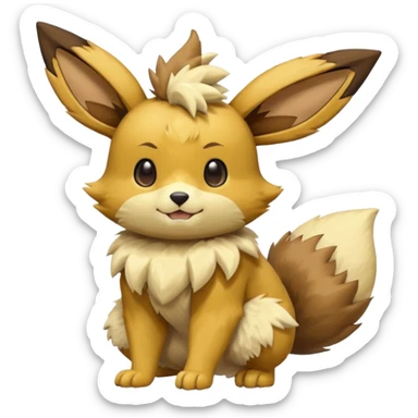 Zeraora-Eevee-Buneary-fusion sticker