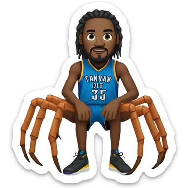 kevin durant with tarantula limbs sticker