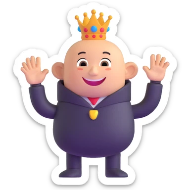 Titeuf character smiling and waving sticker
