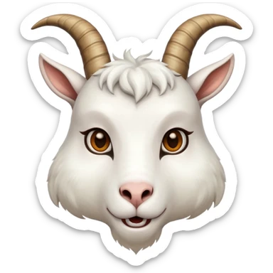 Goat face with horn sticker