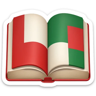 italian austrian flags in a dictionary sticker