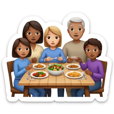 family dinner sticker