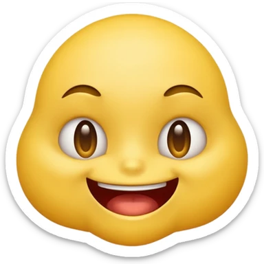 a emoji biting its lips and squinting its eyes  sticker