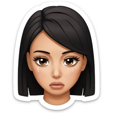 Ugly Kim kardashian cry sticker