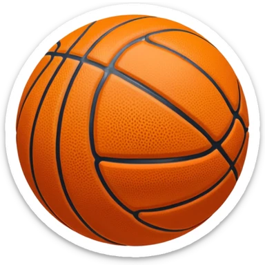 Un emoji de un balón de básquet transparente  sticker