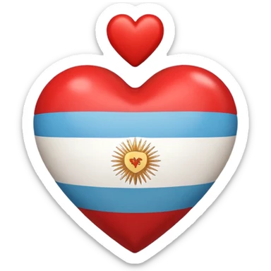 Love bomb with argentinian flag on it sticker