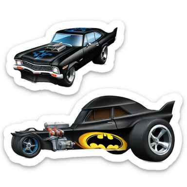 Hot wheels 69 Nova Batman’s favorite! Dragster  sticker
