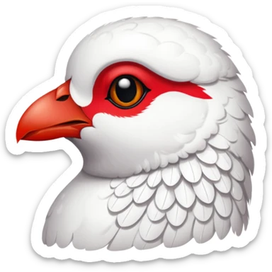 Rock Ptarmigan with red marking over eye sticker