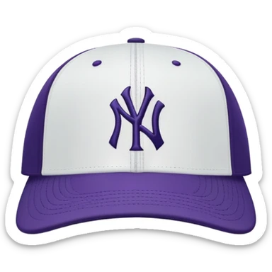 purple, NewYork Yankees cap sticker