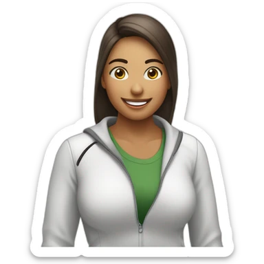 imagen estilizada de un estudiante riendose y saltando de alegría de piel blanca y cuerpo completo junto a una fotocopiadora sticker