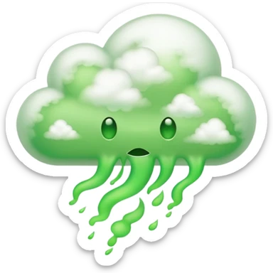 a green fart gas sticker