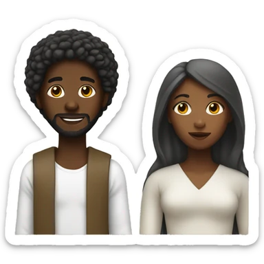 Black girl and Jesus  sticker