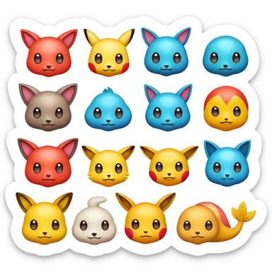 gere emojis do Pokemon sticker