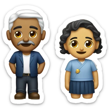 dos maices cruzados y que abajo diga "Don Saúl" sticker