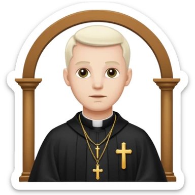 The priest presiding over the wedding sticker