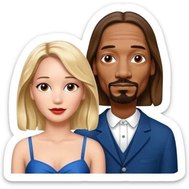  snoop dogg and Jennifer Lawrence  sticker