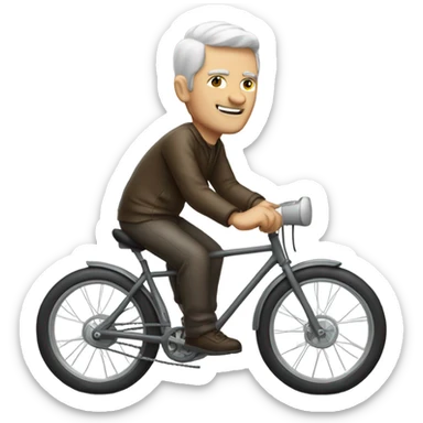Cool white 40 year old man on a bike sticker