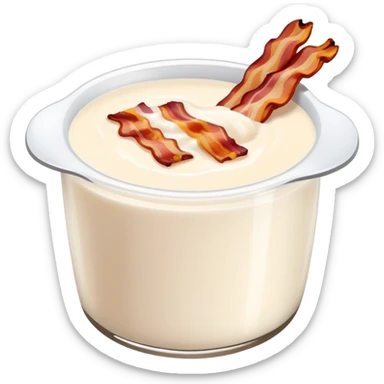 Bacon dip in milk sticker