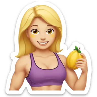 Female abs 6pack core yellow skin curves sticker