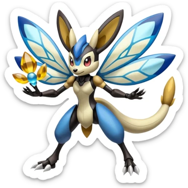 Meloetta-Lucario-Beedrill-Manectric-Palkia-Cresselia-fusion sticker