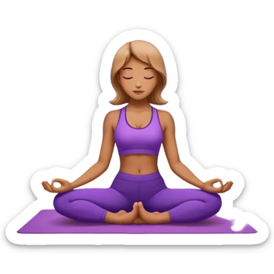 A woman in purple yoga outfit bending backward in camel pose, glowing stars around her, elegant composition. (reference pose) sticker
