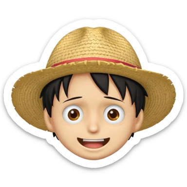 Quiero un emoji de Luffy que le haga reír sticker