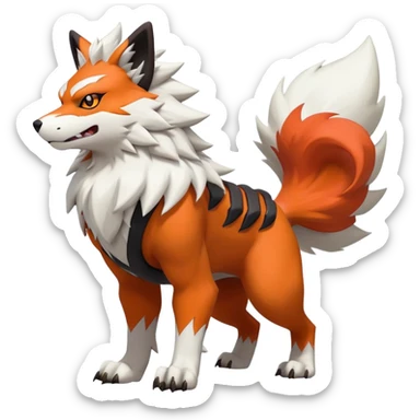 Zigzagoon-Arcanine-Zangoose-Hybrid (Full body) sticker