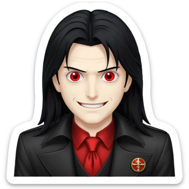 Alucard from Hellsing grinning sticker