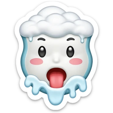 frothing at the mouth sticker