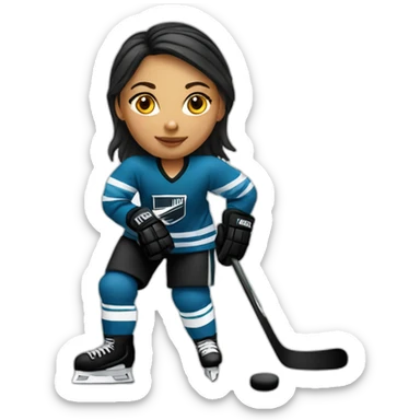 create a female hocky player sticker