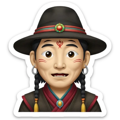 Farm villain Tibetan throat singer  sticker