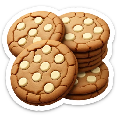 Brown Cookies with white chocolate sticker