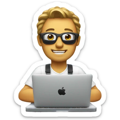 Switzerland developer working on a macbook on vacation sticker