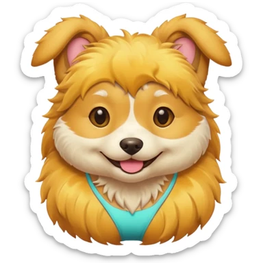 Dog wearing bikini sticker