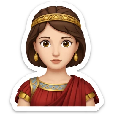 ancient roman woman brunette sticker