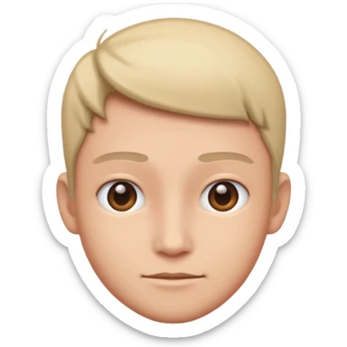 Persons head tilting left sticker