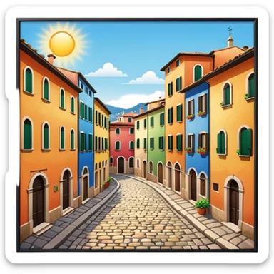 postcard of italy sticker