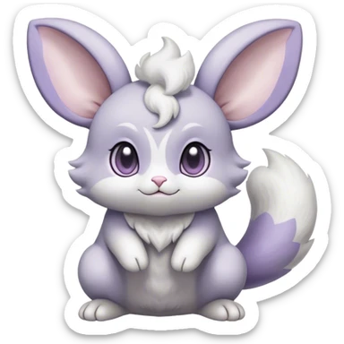 Minccino-Espurr-Cinccino-creature-hybrid sticker