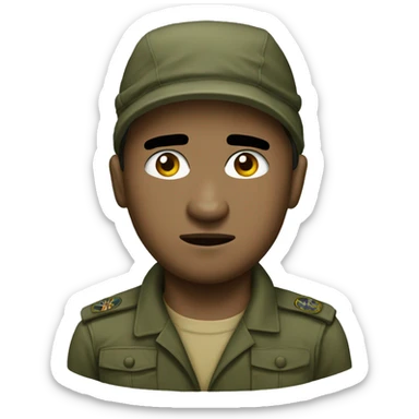 Vietnam War vteran wit thoa yar stare sticker