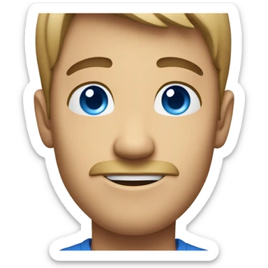 casual male portrait indoors blue eyes sticker