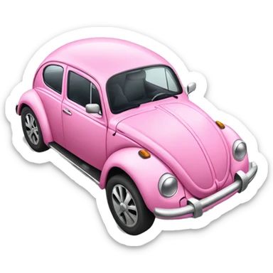 Pink Beetle with sunroof sticker