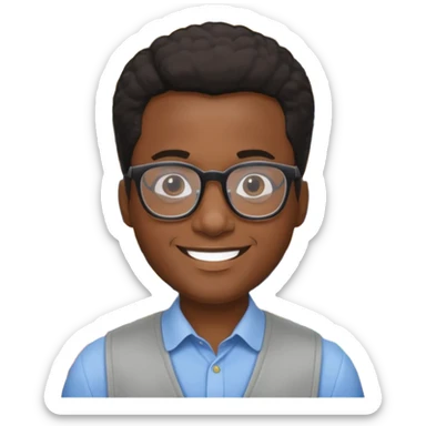 Bookstore Clerk black man sticker