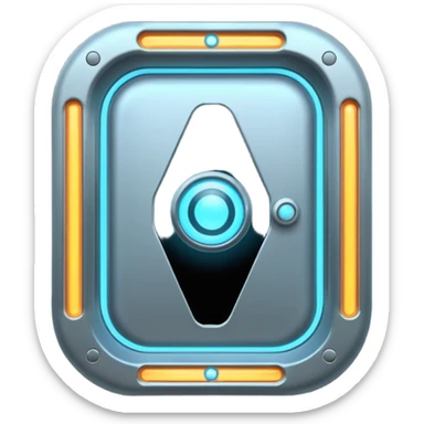futuristic portal door in portal sticker
