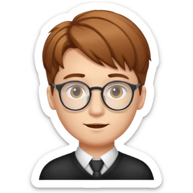 Erstelle mir eine Emoji von einem Jungen. Herkunft: Südamerika, Jung und Gutaussehend, mit durchsichtiger Brille und anderer Frisur  sticker