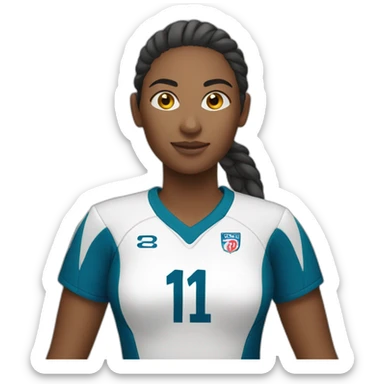 create a female volleyball player sticker