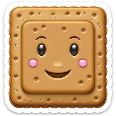 Graham Cracker no face sticker