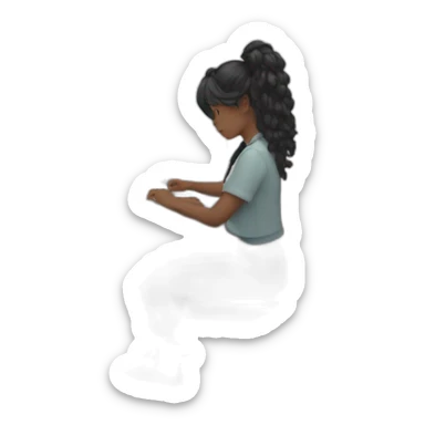 lofi girl is working sticker