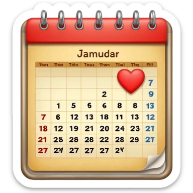 cute kalender , really light yellow/gold/brown themed with maybe a little heart on it. its paper in it and rings at the top of it where the paper is on. it needs to look like its drawed of smt and the rings at the top instead.  sticker