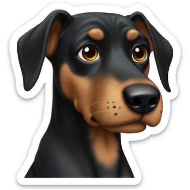black doxel dog sticker